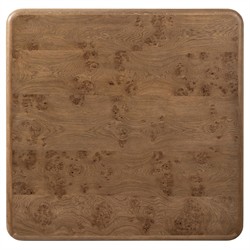 Talessi Modern Classic Brown Oak Burl Block Coffee Table|