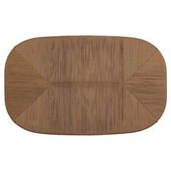 Taum Coastal Beach Brown Woven Oval Outdoor Coffee Table|