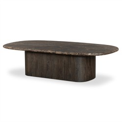 Tori Modern Classic Brown Marble Coffee Table|