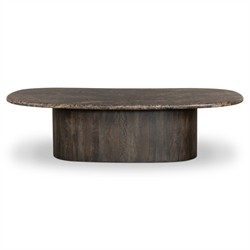 Tori Modern Classic Brown Marble Coffee Table|