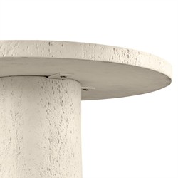 Varda Modern Classic Cream Concrete Round Outdoor Counter Table - 34"|