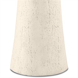 Varda Modern Classic Cream Concrete Round Outdoor Counter Table - 34"|
