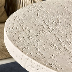 Varda Modern Classic Cream Concrete Round Outdoor Counter Table - 34"|