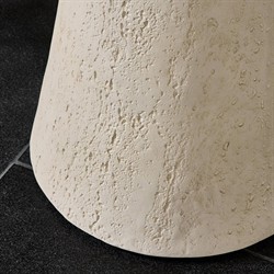 Varda Modern Classic Cream Concrete Round Outdoor Counter Table - 34"|