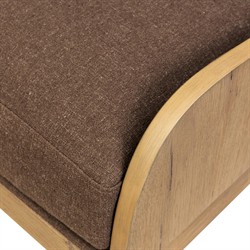 Vestavia Coastal Beach Brown Performance Aged Oak Woven Wing Chair|