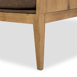 Vestavia Coastal Beach Brown Performance Aged Oak Woven Wing Chair|