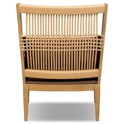 Vestavia Coastal Beach Brown Performance Aged Oak Woven Wing Chair|