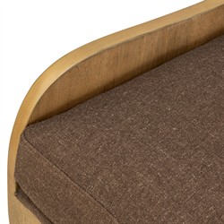 Vestavia Coastal Beach Brown Performance Aged Oak Woven Wing Chair|