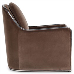 Viora Modern Classic Brown Velvet Performance Arm Chair|