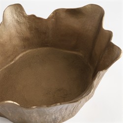 Benedicto French Country Antique Brass Aluminum Decorative Bowl|