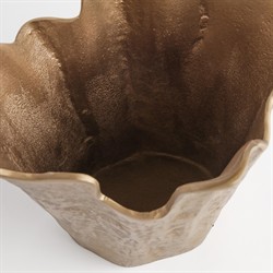 Benedicto French Country Antique Brass Aluminum Decorative Table Vase|