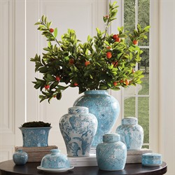 Calais French Country Faux Orange Branches - Set of 2|