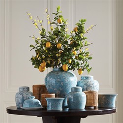 Arles French Country 31" Faux Lemon Branches - Set of 4|