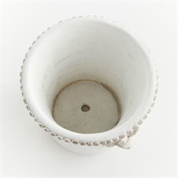 Celia French Country White Rabbit Medallion Outdoor Planter - Medium|