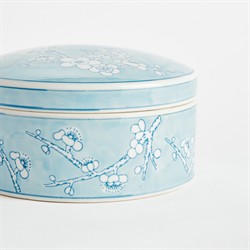 Salvatore French Country Blue Porcelain Lidded Decorative Box|