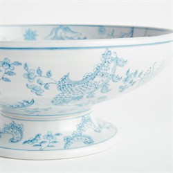 Salvatore French Country Light Blue Porcelain Decorative Bowl|