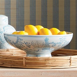 Salvatore French Country Light Blue Porcelain Decorative Bowl|