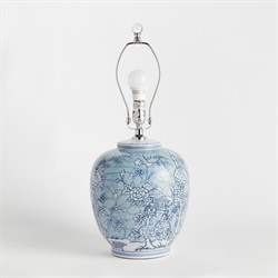Hollis French Country Blue Chinoiserie Porcelain Table Lamp|
