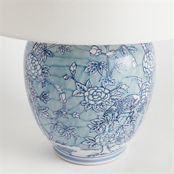 Hollis French Country Blue Chinoiserie Porcelain Table Lamp|