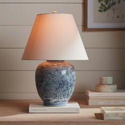 Hollis French Country Blue Chinoiserie Porcelain Table Lamp|