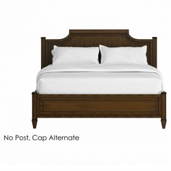 Gatlin Updated Traditional Brown Wood Four Poster Bed - Queen|