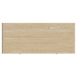 Melvin Updated Traditional Beige Wood Scalloped Bachelor Chest|