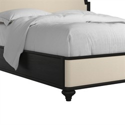 Benny French Country Black Pine Wood Bed - Queen|