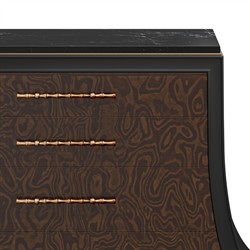 Gatlin Modern Classic Burl Wood Bachelor Chest|