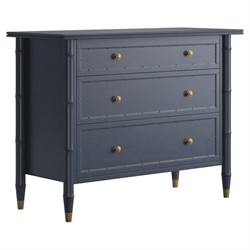Zaylen Updated Traditional Blue Wood Bachelor Chest|