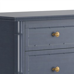 Zaylen Updated Traditional Blue Wood Bachelor Chest|