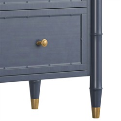 Zaylen Updated Traditional Blue Wood Bachelor Chest|