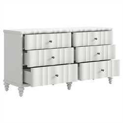 Eren Updated Traditional White Wood Double Dresser|