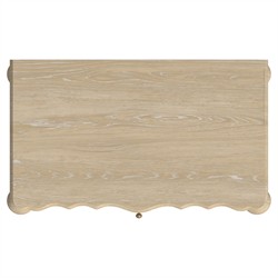 Eren Coastal Beach Light Brown Wood Wide Nightstand|