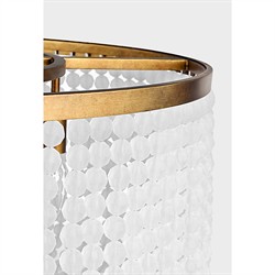 Bellecour Traditional Frosted Acrylic Beads Vintage Gild Chandelier - 24"|