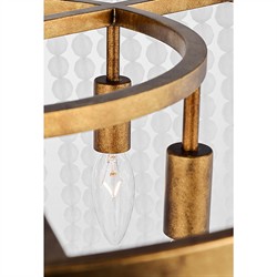 Bellecour Traditional Frosted Acrylic Beads Vintage Gild Chandelier - 24"|