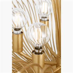 Dorelle French Country Gild Fluted Brass Chandelier - 28"|