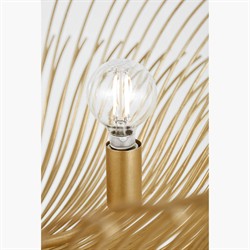 Dorelle French Country Gild Fluted Brass Semi Flush Mount|