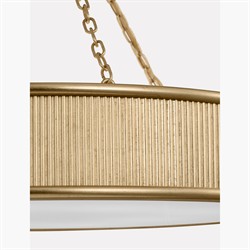 Ritz Traditional Drum Silk Screen Gild Chandelier - 27"|