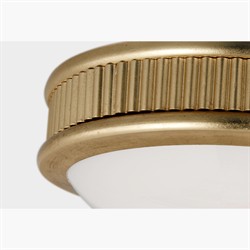 Ritz Traditional Drum Silk Screen Gild Flush Mount - 8"|