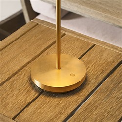 Tepa Modern Classic Natural Brass Rechargeable Outdoor Table Lamp|