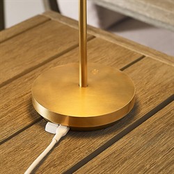 Tepa Modern Classic Natural Brass Rechargeable Outdoor Table Lamp|