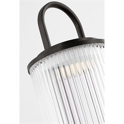 Tawa Modern Fluted Glass Bronze Brass Rechargeable Outdoor Table Lamp|