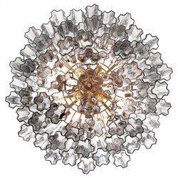 Corin Updated Traditional Smoke Glass 12 Light Chandelier|