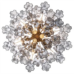 Corin Updated Traditional Smoke Glass 9 Light Chandelier|