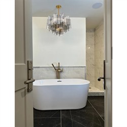 Corin Updated Traditional Smoke Glass 9 Light Chandelier|