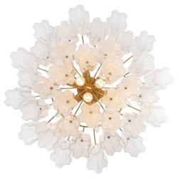 Corin Updated Traditional White Glass 9 Light Chandelier|