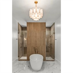 Corin Updated Traditional White Glass 9 Light Chandelier|