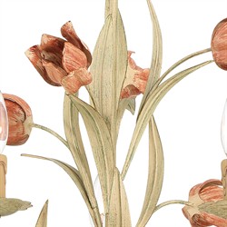 Maribel Updated Traditional Sage Rose Floral Chandelier|