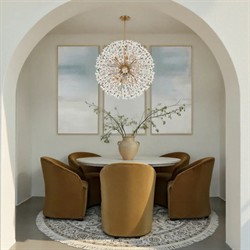 Adalia Modern Classic Aged Brass Crystal 12 Light Chandelier|