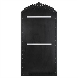 Ardelle Traditional Burnished Brass Arched Floor Mirror|